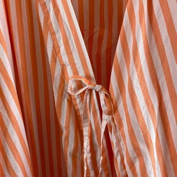 Lake Kimono Robe Melon Striped Orange Women's XXL Casual Pajamas - Picture 12 of 16